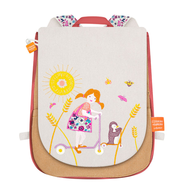 Personalized children's backpack - The Girl with the Scooter