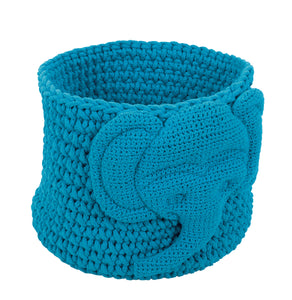 Storage - Woven basket - Blue elephant