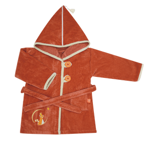 Personalized bathrobe for children - Panda Roux Terracotta