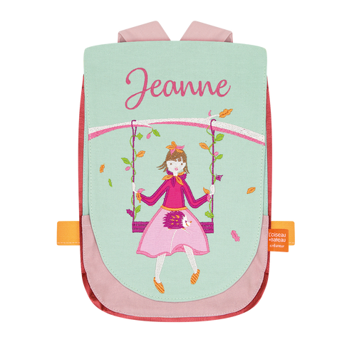 Personalized children's backpack - The Swing and the Hedgehog
