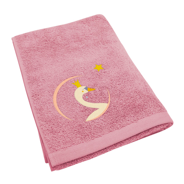 Personalized children's towel - Old Pink Swan