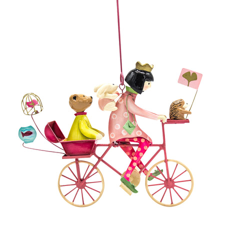 Mobile for triplet children - Rabbit and raspberry teddy bear