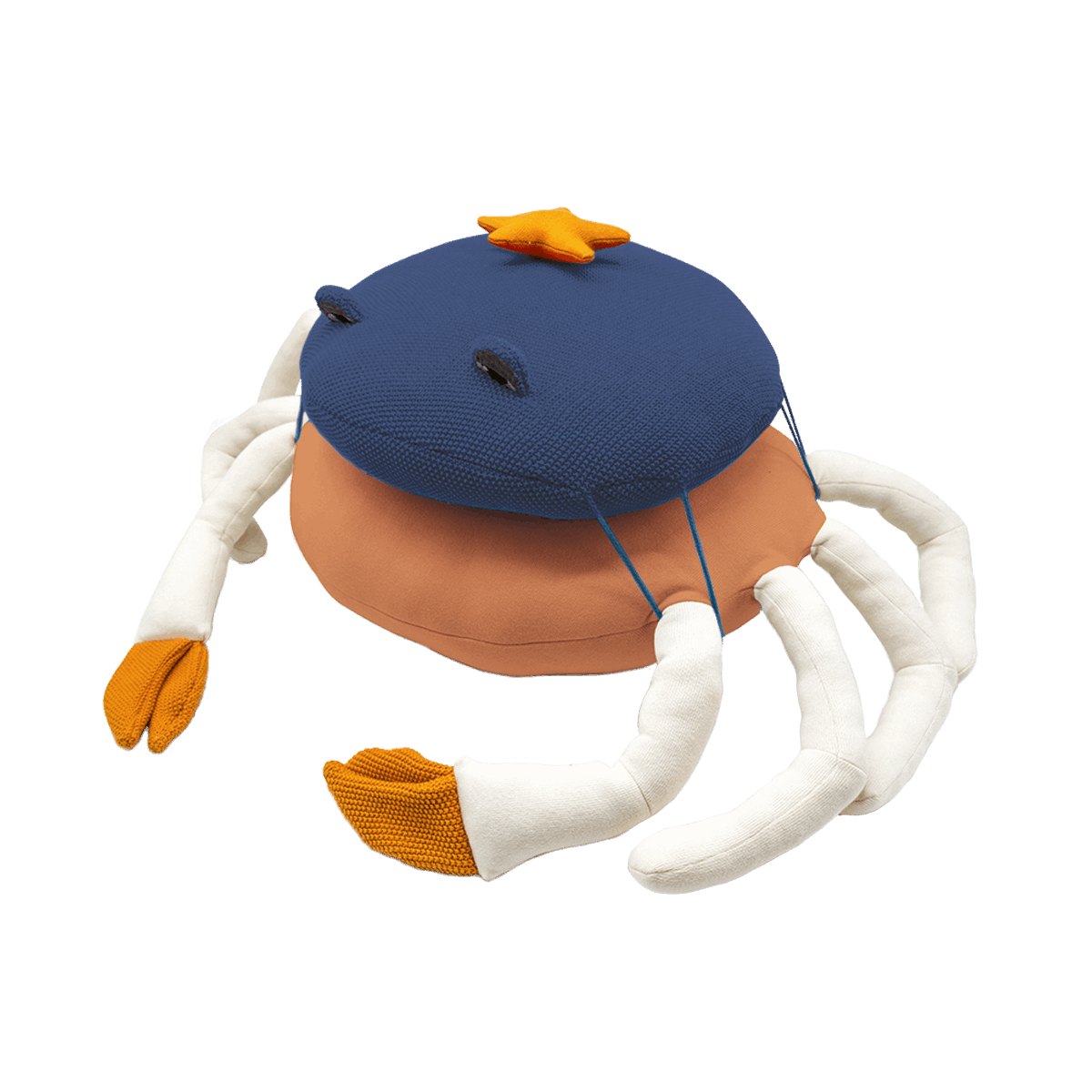 Grand Coussin Crabe - Bleu Océan