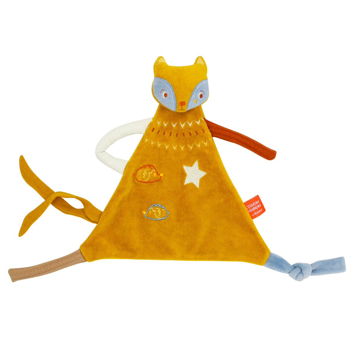 Personalized baby comforter - Mustard Fox