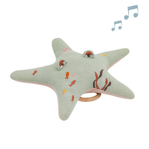 Starfish musical comforter for baby - Mint