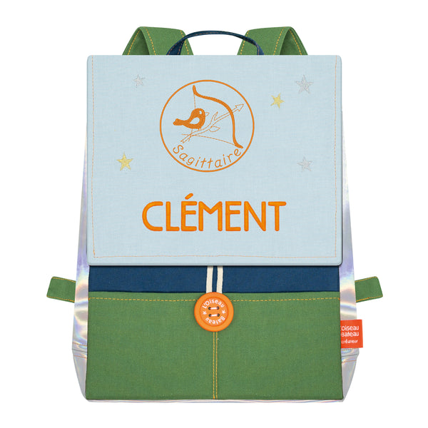 Personalized Astro children's backpack - Gauloise and Ocean