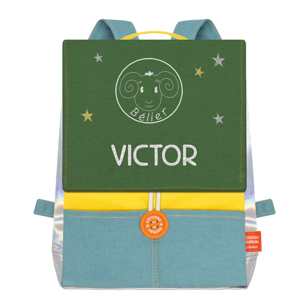 Personalized Astro children's backpack - Mustard and Moss