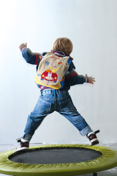 Personalized children's backpack - The racing car
