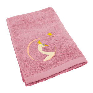 Personalized children's towel 50x100 - Old pink swan