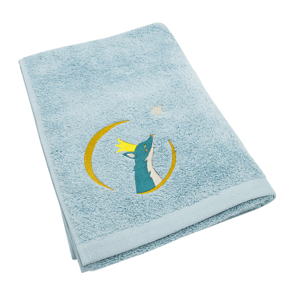 Personalized children's towel 50x100 - Storm blue fox