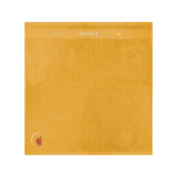 Personalized children's towel 100x100 - Saffron lion