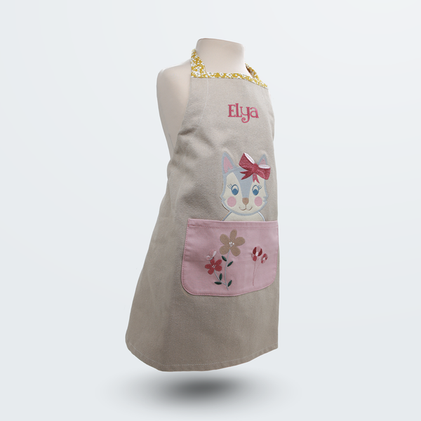 Personalized apron for children - Madame Cat