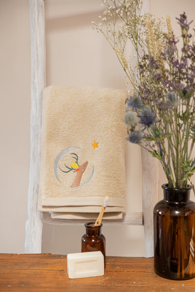 Personalized children's towel 50x100 - Linen suede